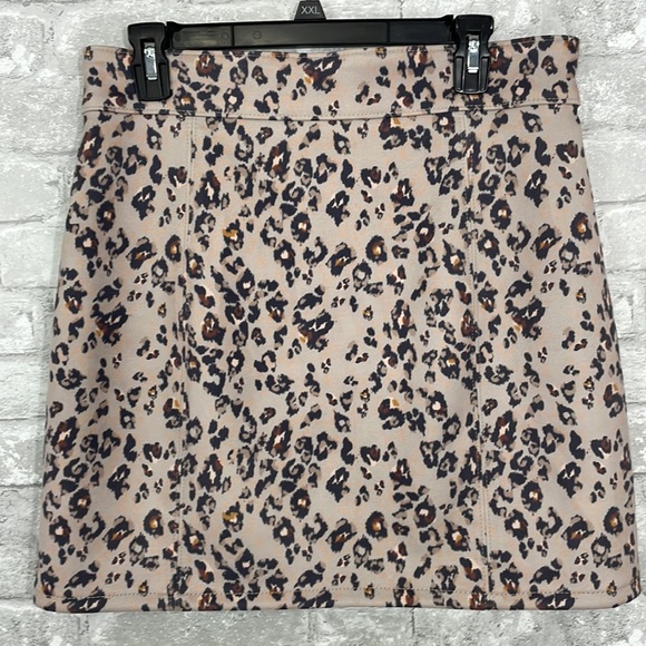 Maurices Leopard Button Front Mini Skirt - Picture 3 of 6
